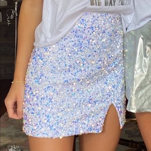 Showpo Sequin Mini Skirt
